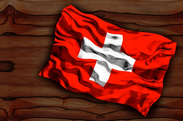 Foto bandera nacional de suiza fondo con bandera bandera suiza