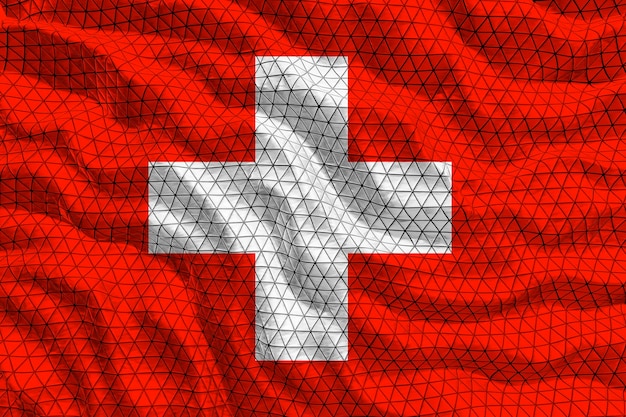 Bandera nacional de Suiza Fondo con bandera Bandera Suiza