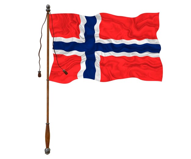 Bandera nacional de Svalbard Fondo con bandera de Svalbard