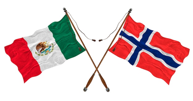 Bandera nacional de Svalbard y México Fondo para diseñadores