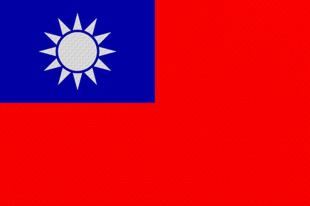 Foto bandera nacional de taiwán fondo con bandera de taiwán