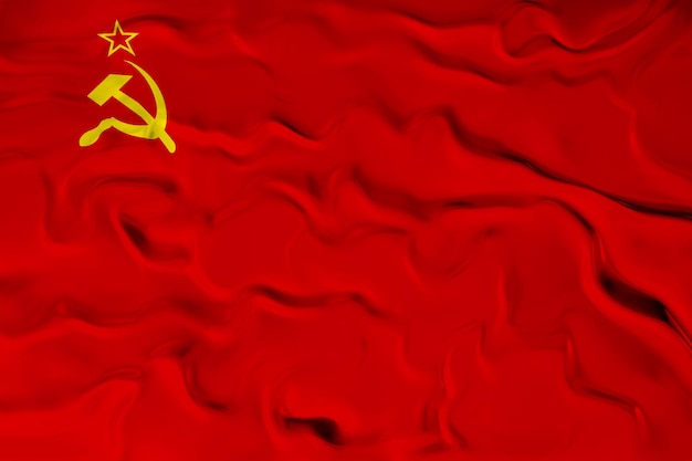 Foto bandera nacional de la unión soviética fondo con la bandera de la unión soviética