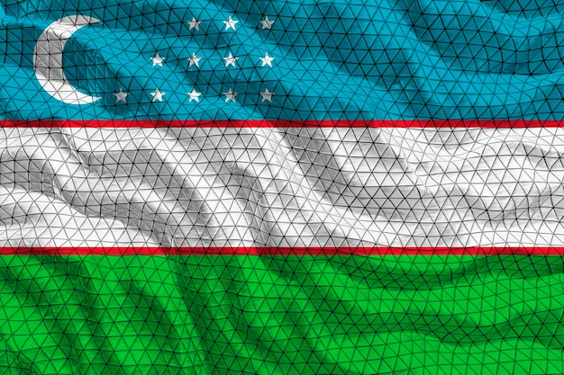 Bandera nacional de Uzbekistán Fondo con bandera de Uzbekistán