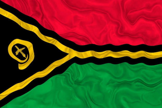 Bandera nacional de Vanuatu Fondo con bandera de Vanuatu