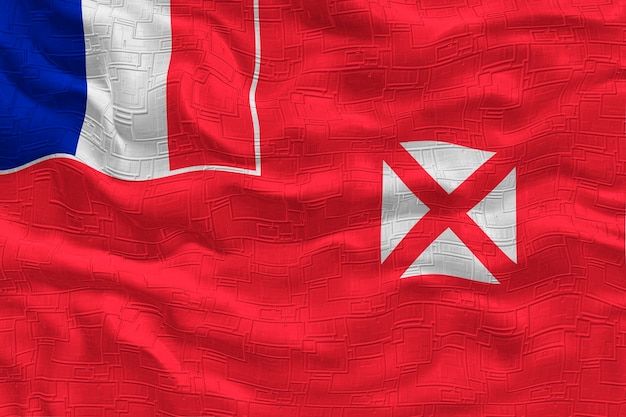 Bandera nacional de Wallis y futuna Fondo con bandera de Wallis y futuna