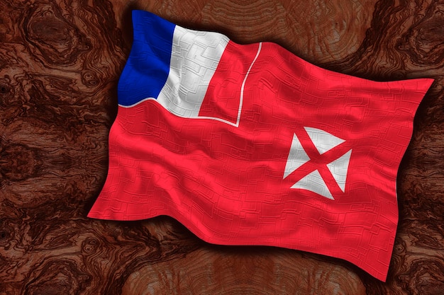 Bandera nacional de Wallis y futuna Fondo con bandera de Wallis y futuna