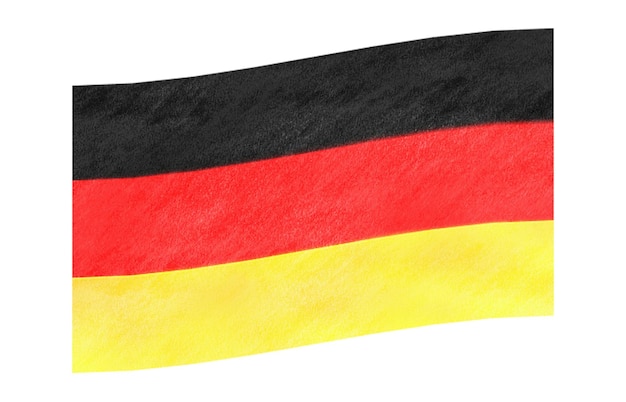 Una bandera negra y amarilla con la palabra alemania