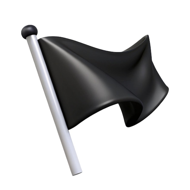 una bandera negra con un fondo blanco que dice viento en él