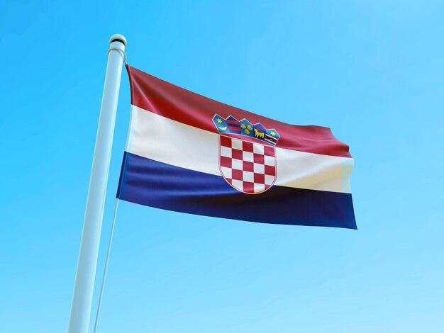 Bandera ondeante, de, croacia Colección de foto