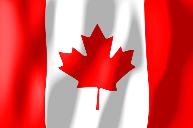 bandera ondulada del país de canadá