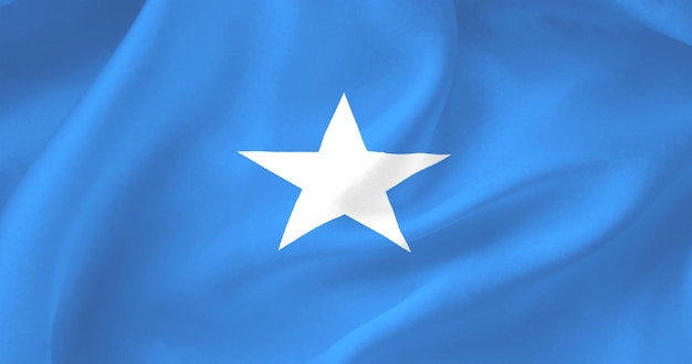 La bandera ondulada de Somalia La bandera de un país libre La bandera ondea en el viento Los textiles de satén
