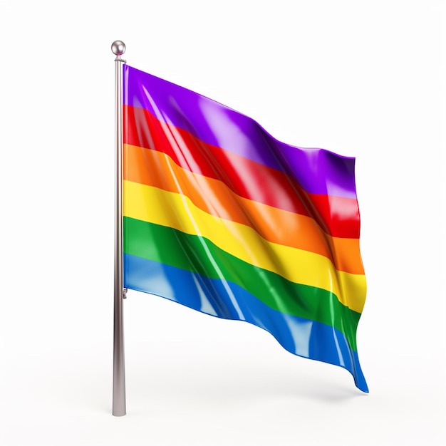 bandera del orgullo con fondo blanco de alta calidad ultra