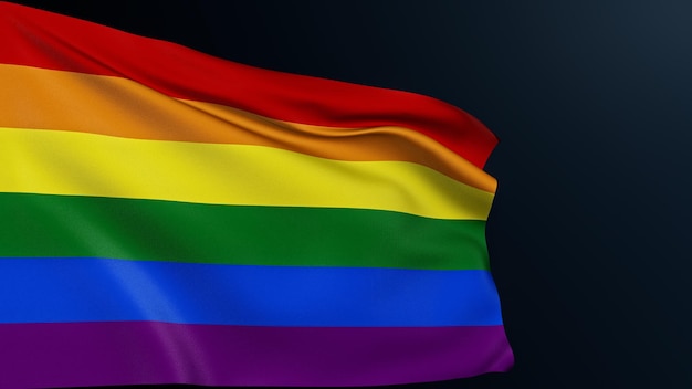 Bandera del orgullo lgbt símbolo del arco iris de la igualdad de los derechos de los homosexuales