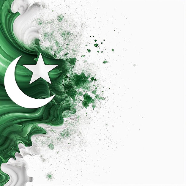 Bandera de Pakistán con fondo de grunge abstracto Ilustración vectorial