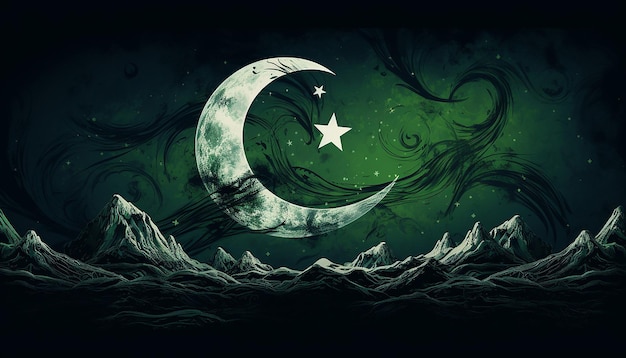 La bandera de Pakistán