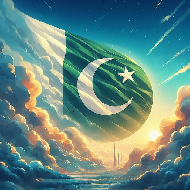 La bandera de Pakistán