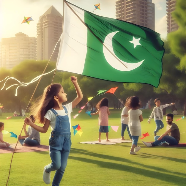 La bandera de Pakistán