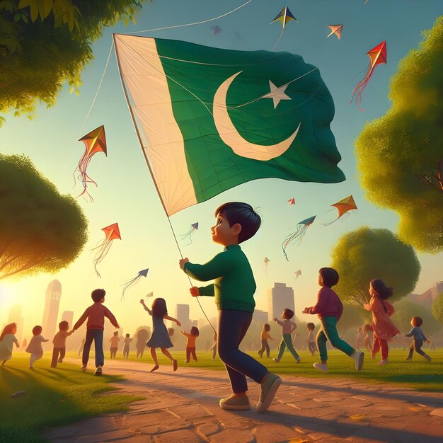 La bandera de Pakistán