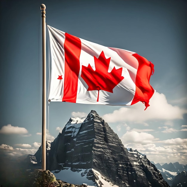 Una bandera con la palabra canadá