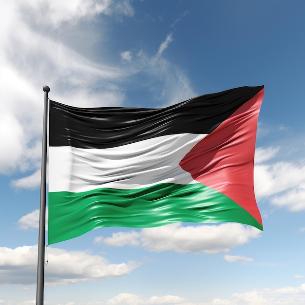 Foto la bandera de la palestina