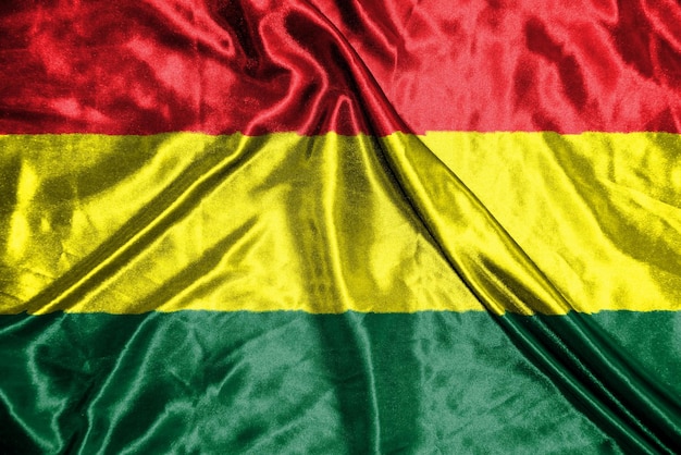 bandera de paño de Bolivia bandera de satén tejido de ondeo de la bandera textura de la bandera