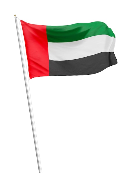 La bandera png de los Emiratos Árabes Unidos es un elemento de collage de fondo transparente