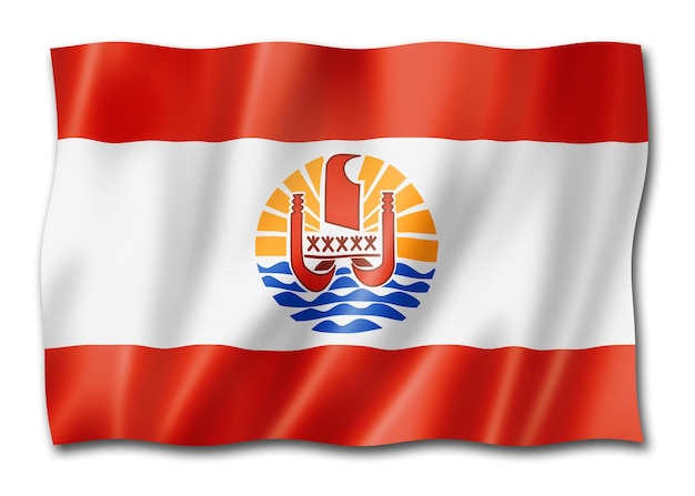 Bandera de Polinesia Francesa Territorios de Ultramar de Francia
