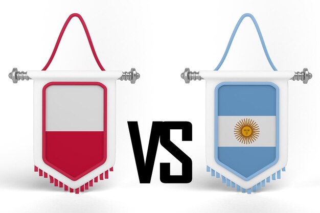 Foto bandera de polonia vs argentina