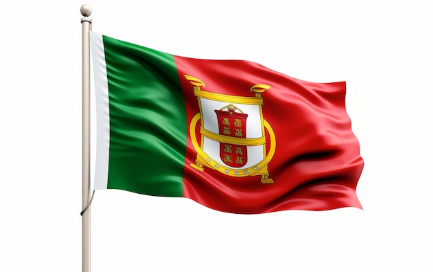 Foto bandera de portugal en blanco