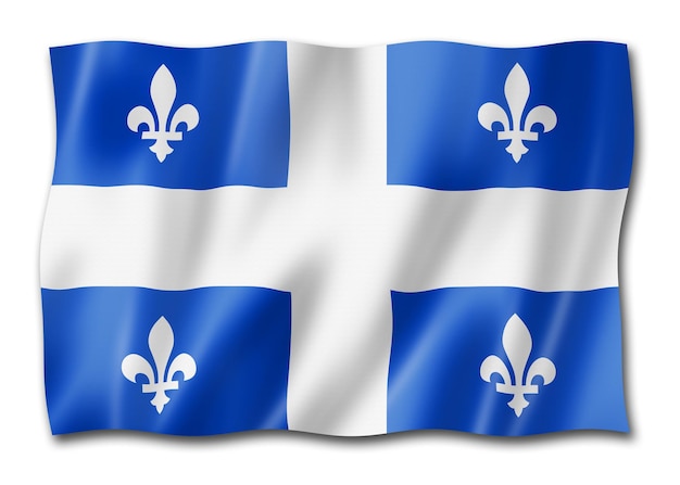 Bandera de la provincia de Quebec Canadá