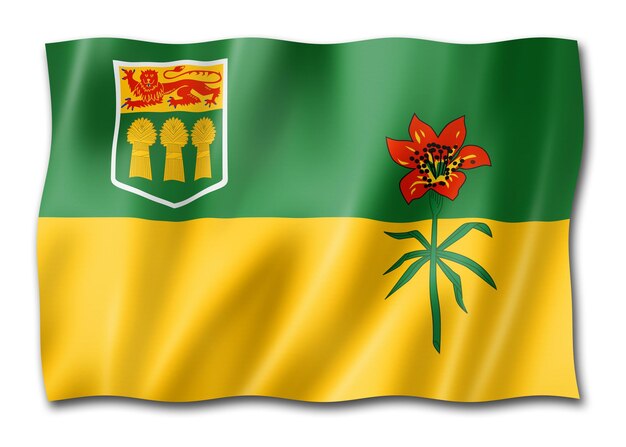 Bandera de la provincia de Saskatchewan Canadá