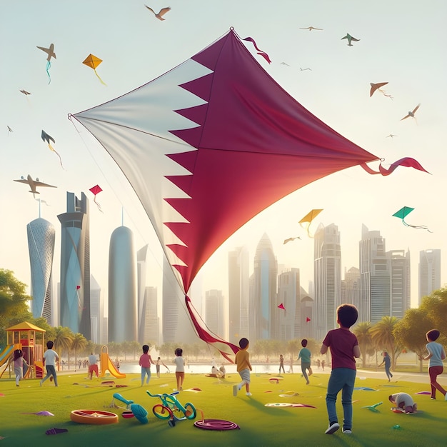 La bandera de Qatar