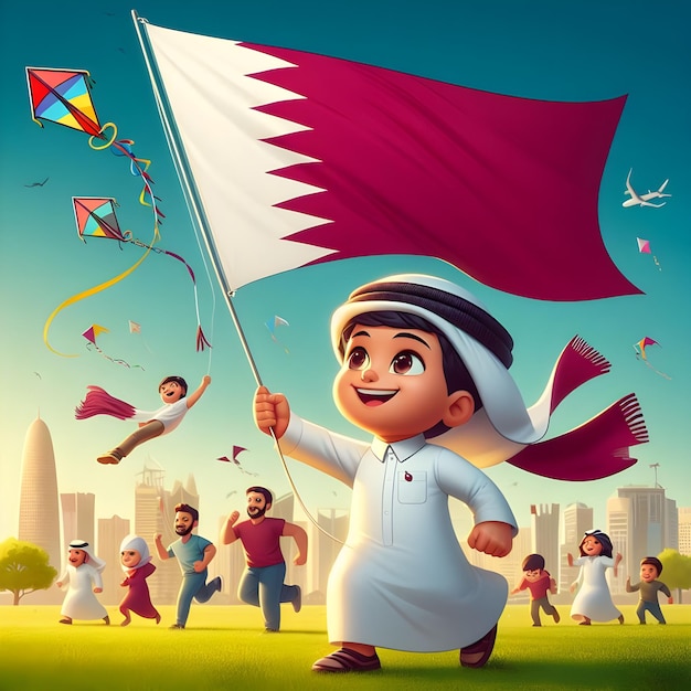 La bandera de Qatar