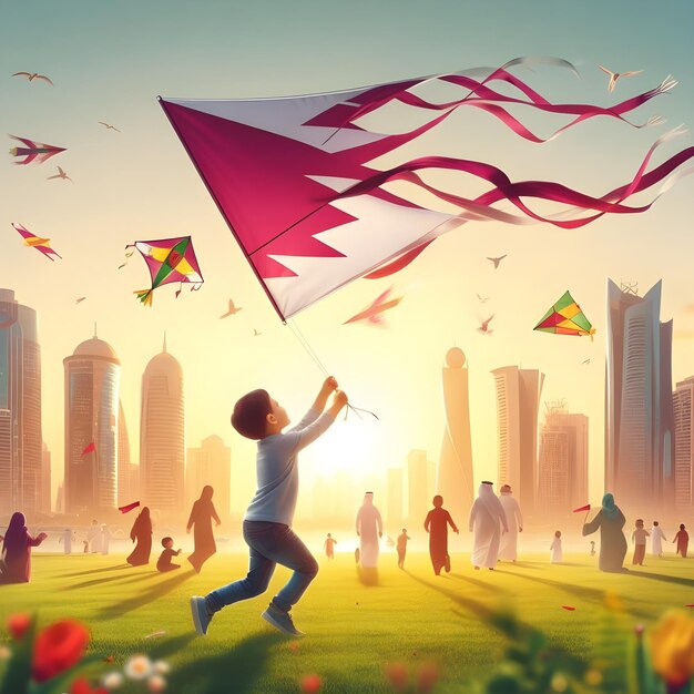 La bandera de Qatar