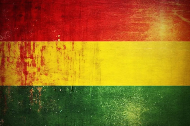 La bandera rasta de Ghana, Jamaica, Guyana, Bolivia, Ecuador, Benín y Surinam es una bandera nacional de grunge en apuros.