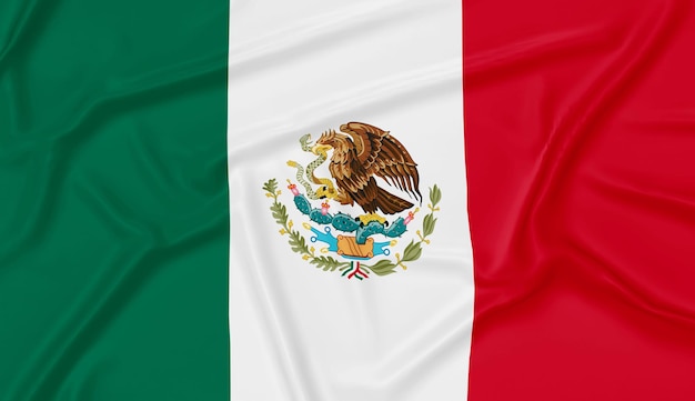 Foto bandera realista de méxico