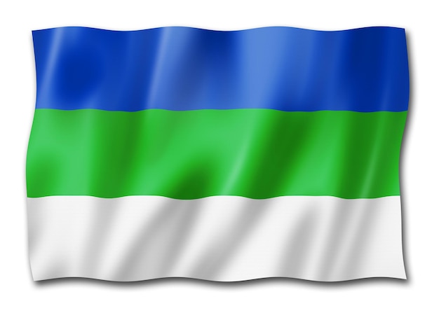 Bandera de la República del estado de Komi Rusia