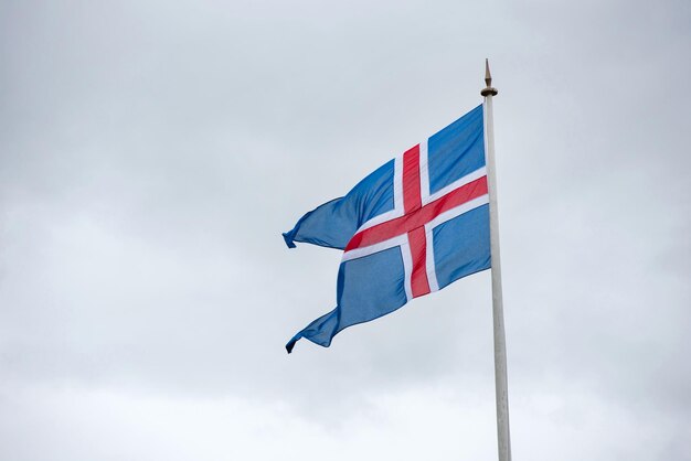 Foto bandera de la república de islandia