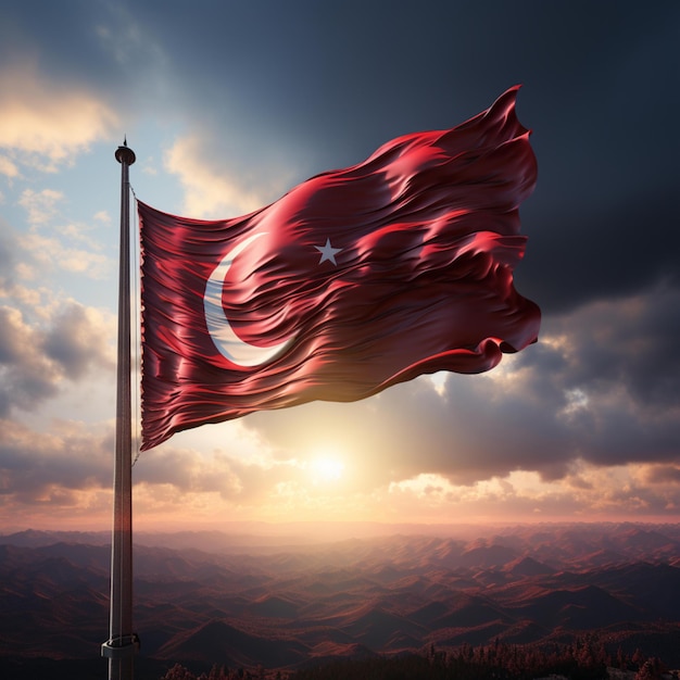 Bandera de la República de Turquía