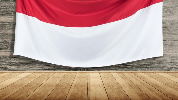 La bandera roja y blanca de la bandera de Indonesia