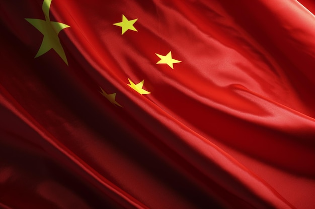 Una bandera roja con la palabra china