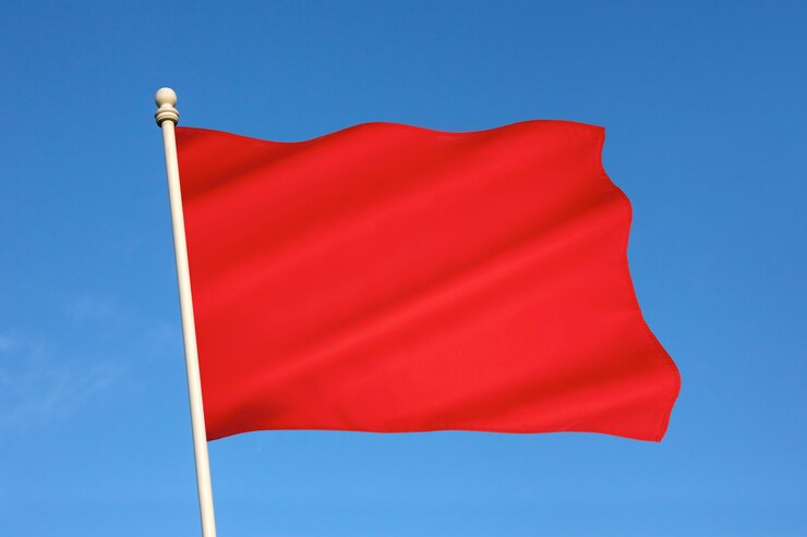 Foto bandera roja de peligro