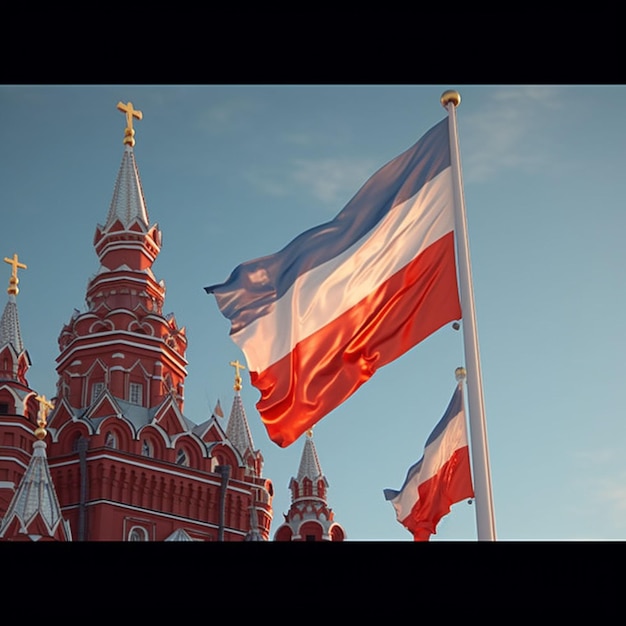 Foto bandera de rusia feliz día de rusia