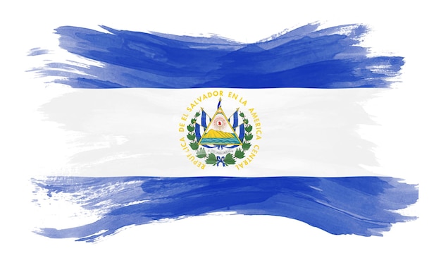 Bandera de el salvador trazo de pincel bandera nacional