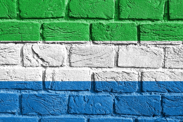 Bandera de Sierra Leona en la pared