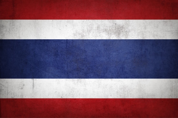 Bandera de Tailandia con textura grunge.