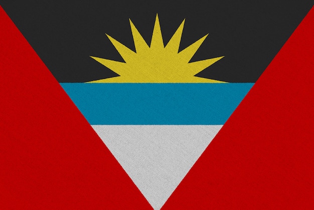 Bandera de tela antigua y barbuda