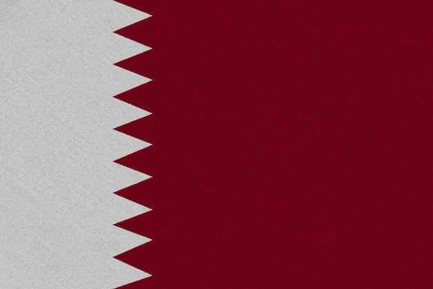 Bandera de tela de qatar