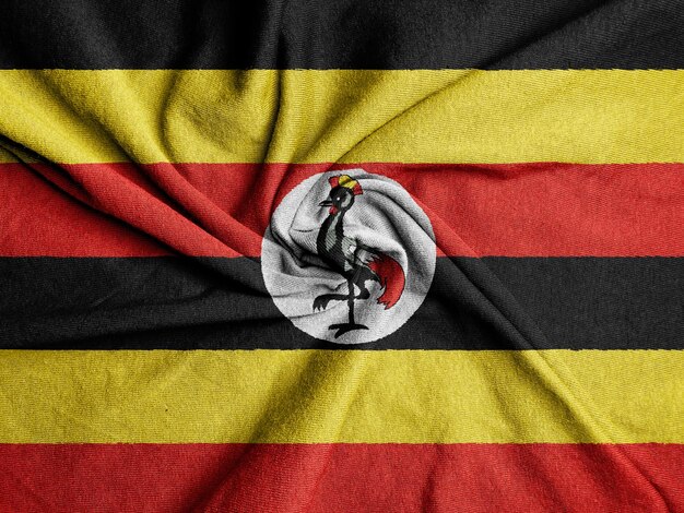 Foto bandera de tela de uganda bandera nacional de uganda