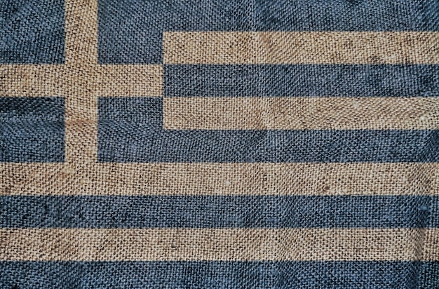 Bandera de textura de seda de Grecia